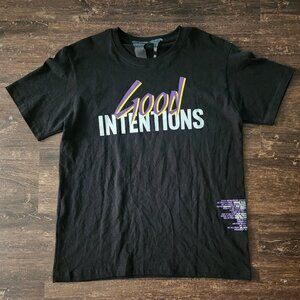 Vlone x NAV Shirt Mens Small Black Purple Good Intentions Doves‎ Hip Hop Rap Tee